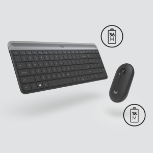 Logitech MK470 teclado Ratón incluido RF inalámbrico QWERTY Internacional de EE.UU. Grafito Logitech MK470 teclado Ratón incluido RF inalámbrico QWERTY Internacional de EE.UU. Grafito