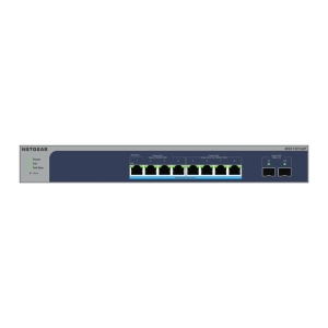 NETGEAR 8-Port Multi-Gigabit/10G Ethernet Ultra60 PoE++ Smart Switch with 2 SFP+ Ports (MS510TXUP) Gestionado L2+ 10G Ethernet (100/1000/10000) Energía sobre Ethernet (PoE) Gris