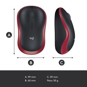 Logitech M185 ratón Ambidextro RF inalámbrico Óptico 1000 DPI