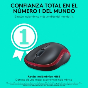 Logitech M185 ratón Ambidextro RF inalámbrico Óptico 1000 DPI