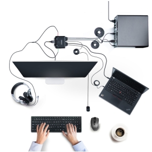 Alternative view of StarTech.com C2-H46-UAC-CBL-KVM interruptor KVM Negro