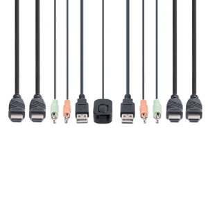 StarTech.com C2-DH46-UA2-CBL-KVM interruptor KVM Negro