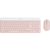 Logitech MK470 Slim Combo teclado Ratón incluido RF inalámbrico AZERTY Francés Rosa