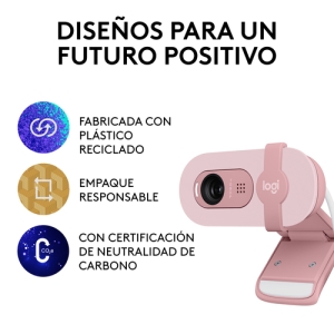 Logitech Brio 100 cámara web 2 MP 1920 x 1080 Pixeles USB Rosa Logitech Brio 100 cámara web 2 MP 1920 x 1080 Pixeles USB Rosa