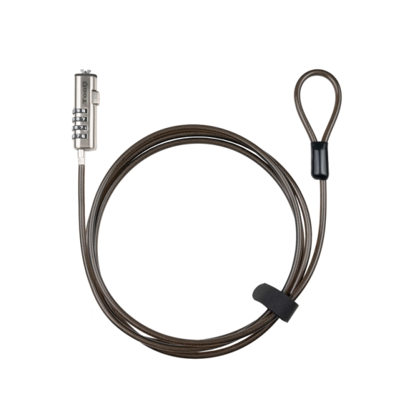 TooQ Cable de Seguridad Tipo NANO con Combinación para Portátiles 1.5 metros