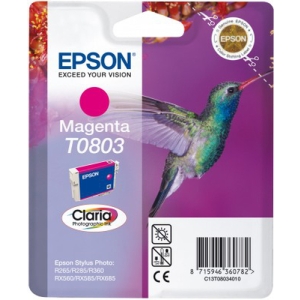 Epson Hummingbird Singlepack Magenta T0803 Claria Photographic Ink