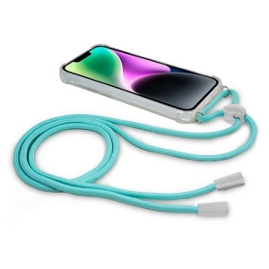 FUNDA MOVIL BACK COVER COOL SILICONA + CORDON MINT GREEN PARA IPHONE 14