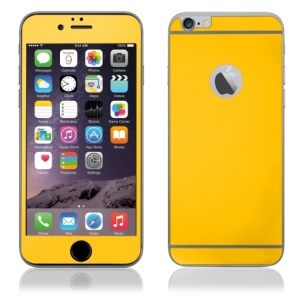 PROTECTOR HT CRISTAL TEMPLADO FRONT + BACK YELLOW PARA IPHONE 6/6S