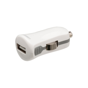 CARGADOR USB HT 5V 2.1A WHITE PARA COCHE