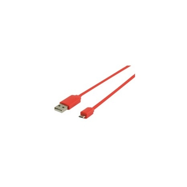CABLE KABLEX USB MACHO / MICRO USB B MACHO 1M RED