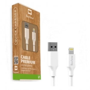 CABLE BOXFONE USB MACHO / LIGHTNING MACHO 1M WHITE