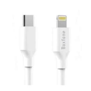 CABLE BOXFONE USB-C MACHO / LIGHTNING MACHO 1M WHITE
