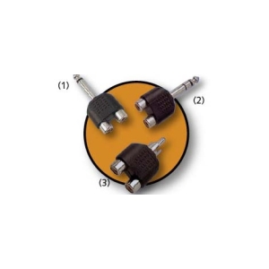 ADAPTADOR KABLEX RCA MACHO / 2X RCA HEMBRA