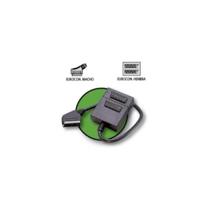 CABLE KABLEX EUROCONECTOR MACHO / 2X EUROCONECTOR HEMBRA 1.5M