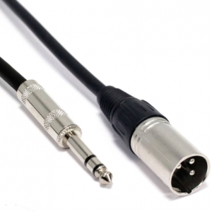 CABLE KABLEX AUDIO XLR 3 PIN MACHO / JACK 6.3MM MACHO 1M