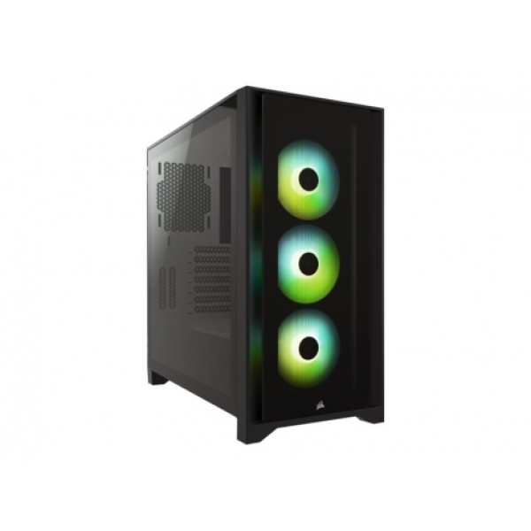 CAJA MEDIATORRE ATX CORSAIR ICUE 4000X RGB CRISTAL TEMPLADO BLACK