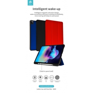 FUNDA TABLET DEVIA LEATHER PENCIL SLOT BLUE PARA IPAD 10.2" (7¬ 8¬ GEN)