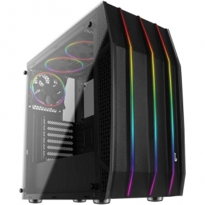 CAJA MEDIATORRE ATX AEROCOOL KLAW RGB BLACK USB 3.0
