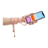 FUNDA MOVIL BACK COVER CELLY SILICONA TRANSPARENTE + CORDON PINK PARA IPHONE 11 PRO