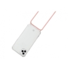 Celly Lacet funda para teléfono móvil 16,4 cm (6.46") Transparente FUNDA MOVIL BACK COVER CELLY SILICONA TRANSPARENTE + CORDON PINK PARA IPHONE 11 PRO MAX