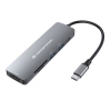 Conceptronic DONN11G base para portátil y replicador de puertos Alámbrico USB 3.2 Gen 1 (3.1 Gen 1) Type-C Gris