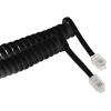 CABLE KABLEX TELEFONICO RJ10 5M ESPIRAL BLACK