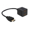 ADAPTADOR DELOCK HDMI 19 MACHO / 2X HDMI 19 HEMBRA 0.1M ADAPTADOR DELOCK HDMI 19 MACHO / 2X HDMI 19 HEMBRA 0.1M
