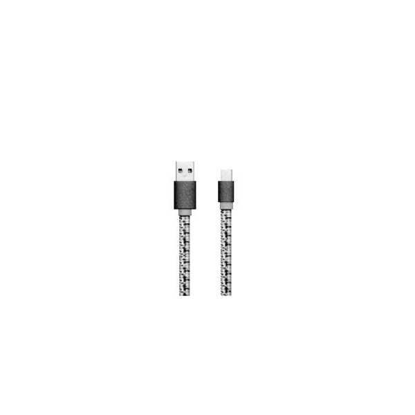 CABLE UNOTEC USB MACHO / USB-C MACHO 1M METALICO BLACK