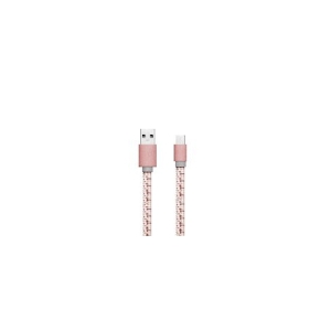 CABLE UNOTEC USB MACHO / USB-C MACHO 1M METALICO ROSE GOLD