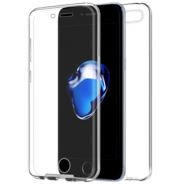 FUNDA MOVIL BACK + FRONT COVER COOL SILICONA 3D TRANSPARENTE PARA IPHONE 7 / 8 / SE 2020