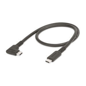 StarTech.com Cable de 50cm USB-C Resistente Acodado a la Derecha - USB 3.2 Gen 2 (10 Gbps) - Cable de Transferencia USB Tipo C - DP de Modo Alt 4K 60Hz - PD 100W - Cable de 90 Grados