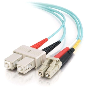 C2G 85533 cable de fibra optica 3 m LC SC OFNR Turquesa
