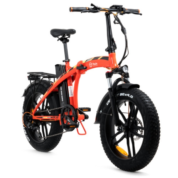 BICICLETA ELECTRICA YOUIN EBIKE DUBAI PLEGABLE ORANGE