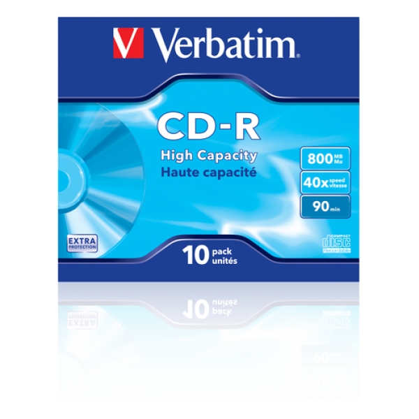 Verbatim CD-R High Capacity 800 MB 10 pieza(s)