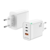 AISENS Cargador Gan 65W, 2xUSB-C PD3.0 QC4.0, 1xUSB-A QC3.0, Blanco AISENS Cargador Gan 65W