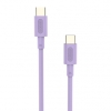 CABLE NUBBEH USB-C MACHO / USB-C MACHO 3A 18W 1M LILAC