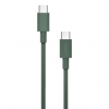 CABLE NUBBEH USB-C MACHO / USB-C MACHO 3A 60W 1.5M SILICONA GREEN