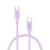 CABLE NUBBEH USB-C MACHO / USB-C MACHO 3A 60W 1.5M SILICONA LILAC