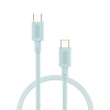 CABLE NUBBEH USB-C MACHO / USB-C MACHO 3A 60W 1.5M SILICONA TURQUOISE