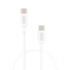 CABLE NUBBEH USB-C MACHO / USB-C MACHO 3A 60W 1.5M SILICONA WHITE