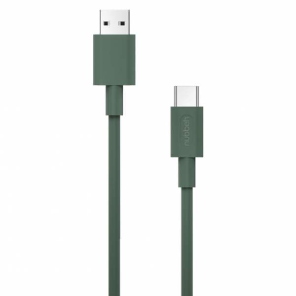 CABLE NUBBEH USB MACHO / USB-C MACHO 3A 18W 1.5M SILICONA GREEN