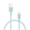 CABLE NUBBEH USB MACHO / USB-C MACHO 3A 18W 1.5M SILICONA TURQUOISE