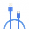 CABLE NUBBEH USB MACHO / USB-C MACHO 3A 18W 1M BLUE