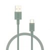 CABLE NUBBEH USB MACHO / USB-C MACHO 3A 18W 1M GREEN