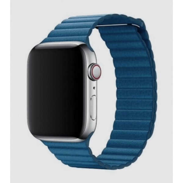 CORREA DEVIA PARA APPLE WATCH 42/44/45/49MM LEATHER LOOP OCEAN BLUE