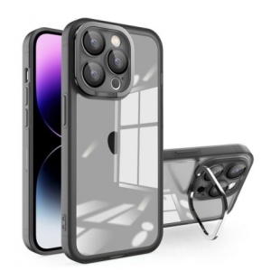 FUNDA MOVIL BACK COVER HT TPU TRASNPARENTE BLACK SOPORTE IPHONE 15