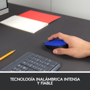 Logitech M171 Blue-K ratón Ambidextro RF inalámbrico Óptico 1000 DPI