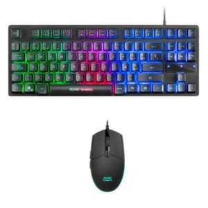 Mars Gaming MCPTKLES Combo RGB Teclado y Ratón 3200DPI Diseño TKL Idioma Español