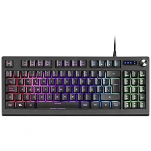 Mars Gaming MKREVOES Teclado H-Mech Compacto TKL y Pad Numérico Iluminación Full RGB Idioma Español