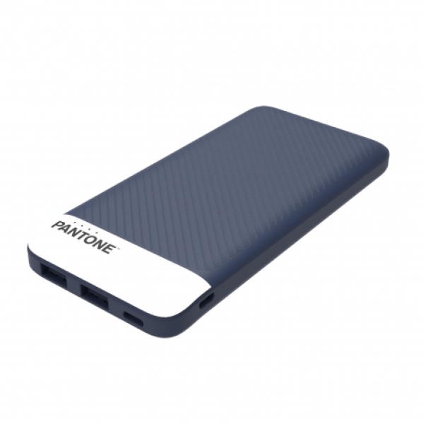 BATERIA EXTERNA UNIVERSAL CELLY PANTONE 10.000MAH 2XUSB + USB-C BLUE